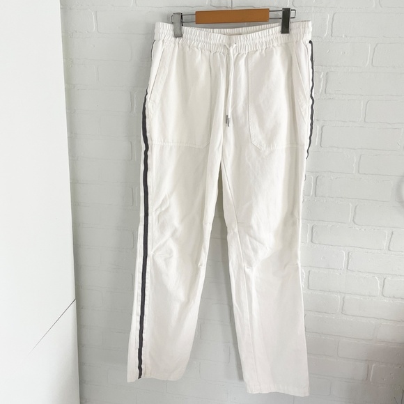 Zadig&Voltaire Parco Trousers Pants Track Streetwear Blokecore Tuxedo White Sz L - Picture 5 of 15
